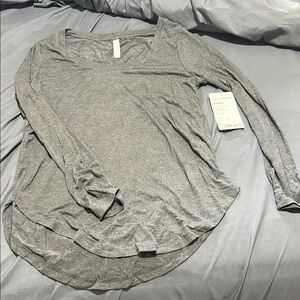 Athleta Heather Gray Long Sleeve Top